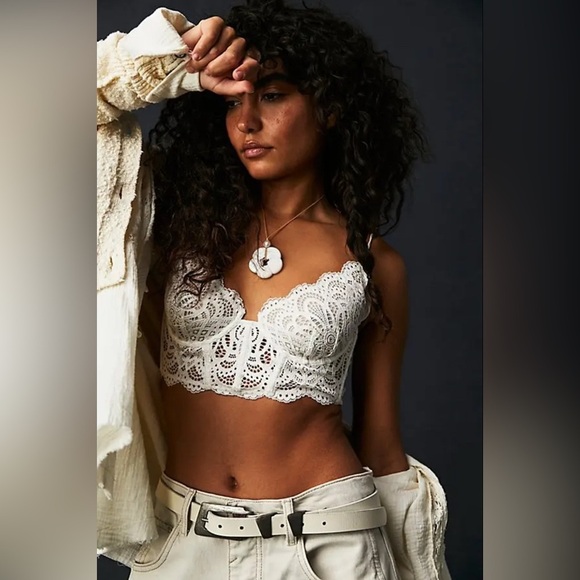 *NWOT* Free People All Yours Lace Underwire Longline Bra - Picture 2 of 5